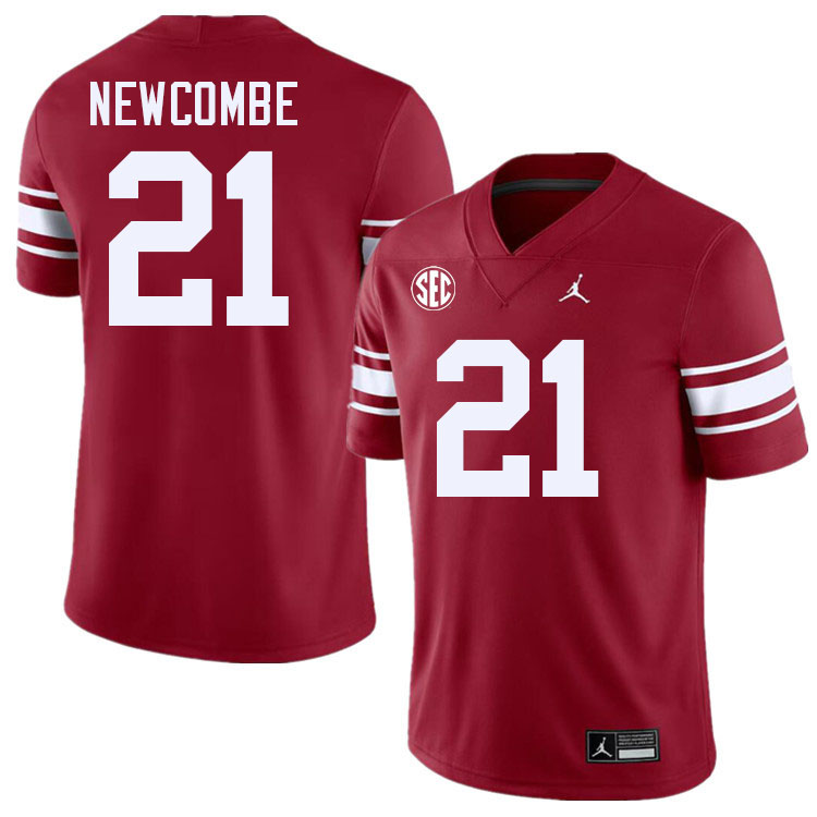 #21 Jeremiah Newcombe Oklahoma Sooners 2024 SEC Conference College Football Jerseys-Throwback